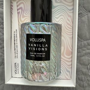 Voluspa Black Logo on White Textured Card